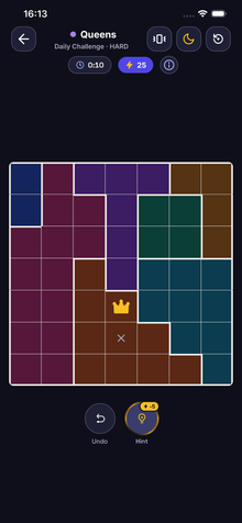 Queens: Pure strategy